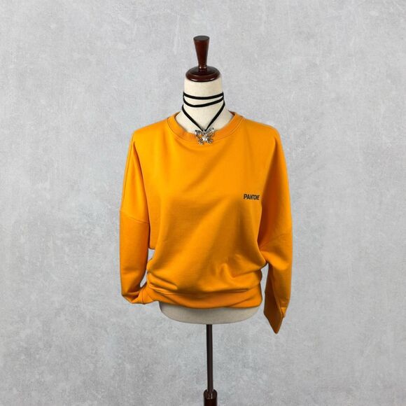 Pantone Tops - Bright Orange Pantone Oversized Dolman Sleeve Sweatshirt